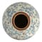 Hello Honey® 8" Blue & White Crackle Floral Terra Cotta Vase